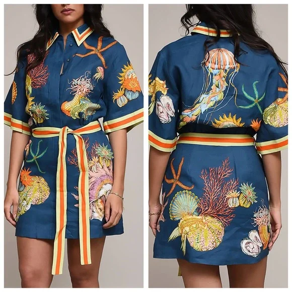 jellyfish mini dress Leighton Meester's Jellyfish Dress Is Totally Wearable for Summer